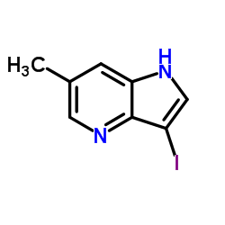 3-Iodo-6-methyl-1H-pyrrolo[3,2-b]pyridine结构式