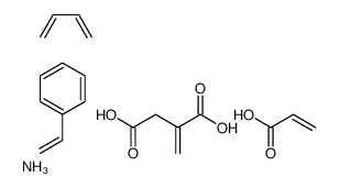 azanium,buta-1,3-diene,3-carboxybut-3-enoate,prop-2-enoic acid,styrene结构式