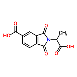 2-(1-Carboxyethyl)-1,3-dioxo-5-isoindolinecarboxylic acid结构式