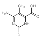 4-Pyrimidinecarboxylicacid, 6-amino-1,2-dihydro-5-methyl-2-thioxo- Structure