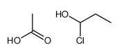 acetic acid,1-chloropropan-1-ol Structure