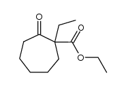 (2-Ethylcycloheptan-1-on-2-yl)-carbonsaeureethylester Structure