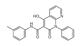 1,2-Dihydro-4-hydroxy-N-(3-methylphenyl)-2-oxo-1-phenyl-1,8-naphthyrid ine-3-carboxamide结构式