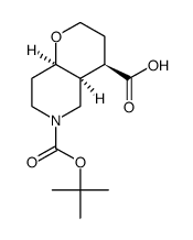 Rel-(4R,4aS,8aR)-6-(tert-butoxycarbonyl)octahydro-2H-pyrano[3,2-c]pyridine-4-carboxylic acid Structure