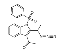 1-(phenylsulfonyl)-2-(1-azidoethyl)-3-indolyl methyl ketone Structure