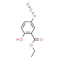 Benzoic acid, 2-hydroxy-5-isocyanato-, ethyl ester (9CI)结构式