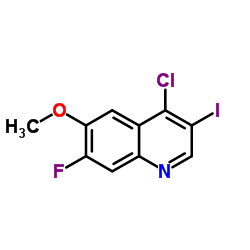 4-Chloro-7-fluoro-3-iodo-6-methoxyquinoline Structure