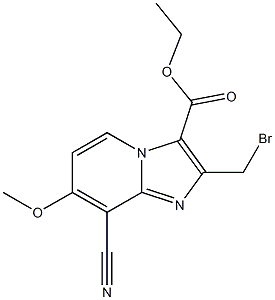 ethyl 2-(broMoMethyl)-8-cyano-7-MethoxyiMidazo[1,2-a]pyridine-3-carboxylate Structure