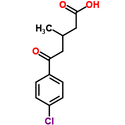 5-(4-CHLOROPHENYL)-3-METHYL-5-OXOVALERIC ACID结构式