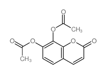 2H-1-Benzopyran-2-one,7,8-bis(acetyloxy)- Structure