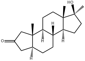 17β-Hydroxy-17α-methyl-A-nor-5α-androstan-2-one structure