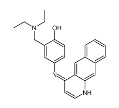 4-(benzo[g]quinolin-4-ylamino)-2-(diethylaminomethyl)phenol结构式