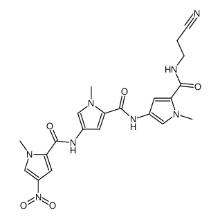 3-(1-methyl-4-(1-methyl-4-(1-methyl-4-nitropyrrole-2-carboxamido)pyrrole-2-carboxamido)pyrrole-2-carboxamido)propionitrile结构式