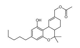 [(6aR,10aR)-1-hydroxy-6,6-dimethyl-3-pentyl-6a,7,8,10a-tetrahydrobenzo[c]chromen-9-yl]methyl acetate Structure