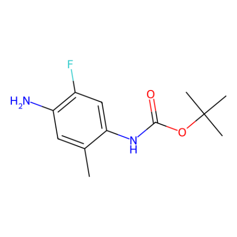 tert-butyl N-(4-amino-5-fluoro-2-methyl-phenyl)carbamate结构式