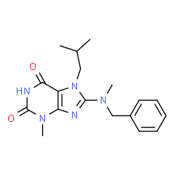 8-[benzyl(methyl)amino]-7-isobutyl-3-methyl-3,7-dihydro-1H-purine-2,6-dione Structure