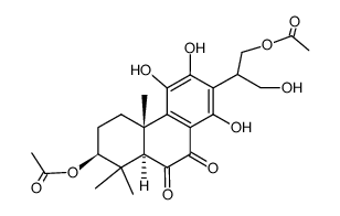 2-(Acetyloxy)-7-[2-(acetyloxy)-1-(hydroxymethyl)ethyl]-1,2,3,4,4a,10a-hexahydro-5,6,8-trihydroxy-1,1,4a-trimethylphenanthrene-9,10-dione结构式