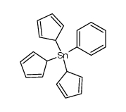 tricyclopentadienyl phenyl tin Structure