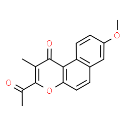 3-Acetyl-8-methoxy-2-methyl-1H-naphtho[2,1-b]pyran-1-one structure