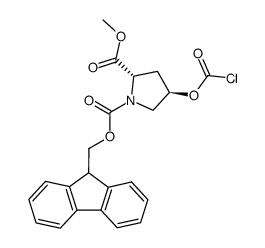 Fmoc-(2S,4R)-4-chlorocarbonateproline methyl ester结构式