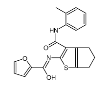 N-[3-[(2-methylphenyl)carbamoyl]-5,6-dihydro-4H-cyclopenta[b]thiophen-2-yl]furan-2-carboxamide Structure