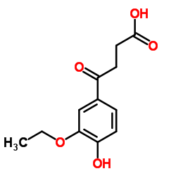 4-(3-ETHOXY-4-HYDROXY-PHENYL)-4-OXO-BUTYRIC ACID结构式