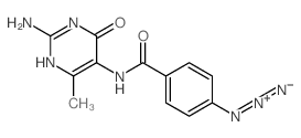 [4-[(2-amino-4-methyl-6-oxo-3H-pyrimidin-5-yl)carbamoyl]phenyl]imino-imino-azanium结构式