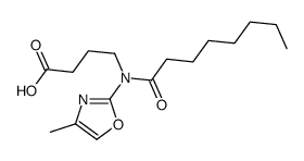 4-[(4-methyl-1,3-oxazol-2-yl)-octanoylamino]butanoic acid结构式