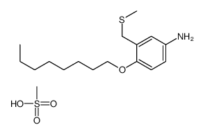 methanesulfonic acid,3-(methylsulfanylmethyl)-4-octoxyaniline结构式