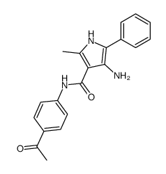 4-Amino-2-methyl-5-phenyl-1H-pyrrole-3-carboxylic acid (4-acetyl-phenyl)-amide Structure