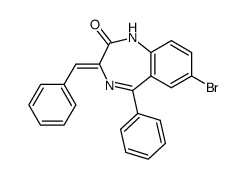 3-benzylidene-7-bromo-5-phenyl-1,2-dihydro-3H-1,4-benzodiazepin-2-one Structure