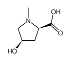 (2R,4R)-4-hydroxy-1-methyl-pyrrolidine-2-carboxylic acid结构式