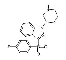 3-(4-fluorophenyl)sulfonyl-1-piperidin-3-ylindole Structure