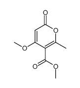 2-Methyl-4-methoxy-6-oxo-6H-pyran-3-carboxylic acid methyl ester structure