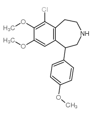 6-Chloro-2,3,4,5-tetrahydro-7,8-dimethoxy-1-(4-methoxyphenyl)-1H-3-benzazepine Structure