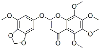 5,6,7,8-Tetramethoxy-2-[(7-methoxy-1,3-benzodioxol-5-yl)oxy]-4H-1-benzopyran-4-one结构式