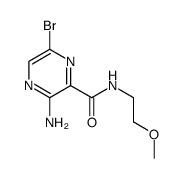 3-amino-6-bromo-N-(2-methoxyethyl)pyrazine-2-carboxamide结构式