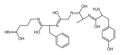 4-[[(2S)-2-[[2-[[(2R)-2-[[(2S)-2-amino-3-(4-hydroxyphenyl)propanoyl]amino]propanoyl]amino]acetyl]amino]-3-phenylpropanoyl]amino]butanamide结构式