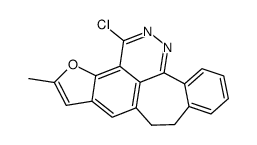 chloro-3 methyl-5 dihydro-8,9 benzo[6,7]cyclohepta[1,2,3-de]furo[3,2-h]phtalazine Structure