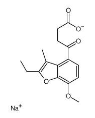 2-Ethyl-7-methoxy-3-methyl-γ-oxo-4-benzofuranbutyric acid sodium salt Structure