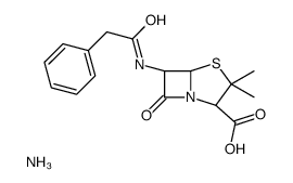 azanium,(2S,5R,6R)-3,3-dimethyl-7-oxo-6-[(2-phenylacetyl)amino]-4-thia-1-azabicyclo[3.2.0]heptane-2-carboxylate结构式