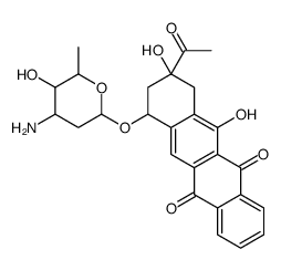 9-acetyl-7-(4-amino-5-hydroxy-6-methyloxan-2-yl)oxy-9,11-dihydroxy-8,10-dihydro-7H-tetracene-5,12-dione Structure