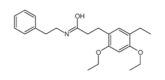 3-(2,4-diethoxy-5-ethylphenyl)-N-(2-phenylethyl)propanamide结构式