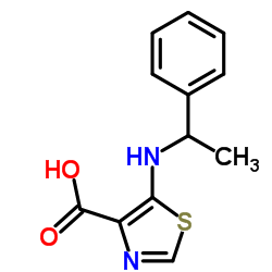 5-[(1-Phenylethyl)amino]-1,3-thiazole-4-carboxylic acid Structure