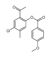 (2-acetyl-4-chloro-5-methylphenyl) 4-methoxybenzoate Structure