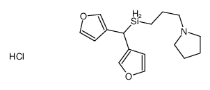 bis(furan-3-yl)methyl-(3-pyrrolidin-1-ylpropyl)silane,hydrochloride Structure