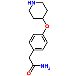 2-[4-(4-Piperidinyloxy)phenyl]acetamide结构式