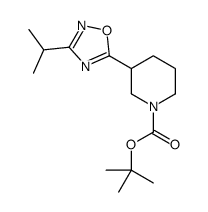 1-Boc-3-(3-异丙基-1,2,4-噁二唑-5-基)哌啶图片