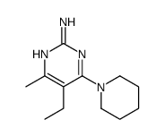 5-ethyl-4-methyl-6-piperidin-1-ylpyrimidin-2-amine结构式