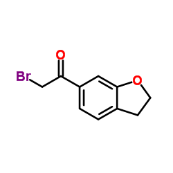 2-Bromo-1-(2,3-dihydro-1-benzofuran-6-yl)ethanone Structure